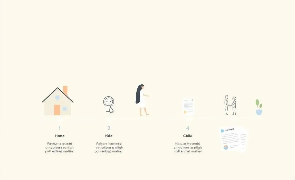 Timeline of life events with insurance documents