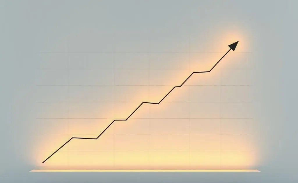 Graph showing growing investments.