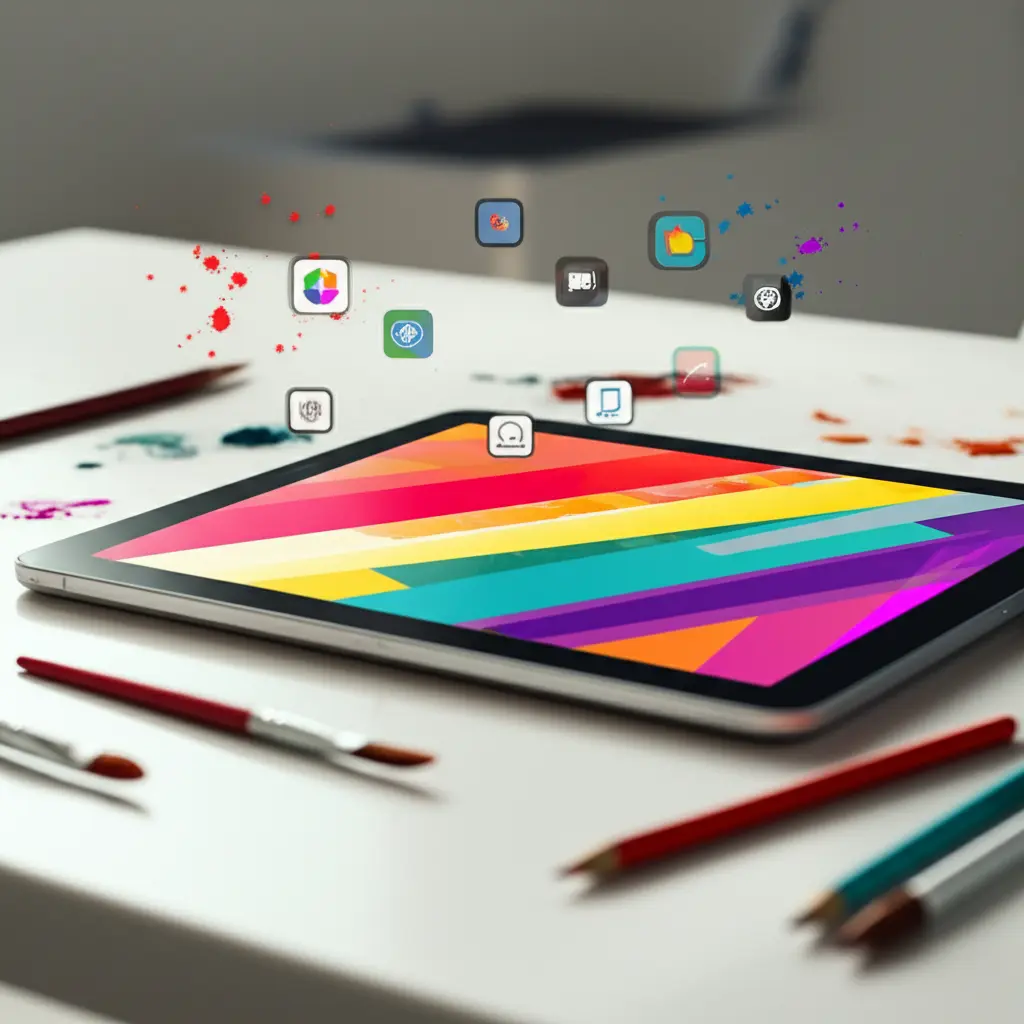 Creative workspace illustration