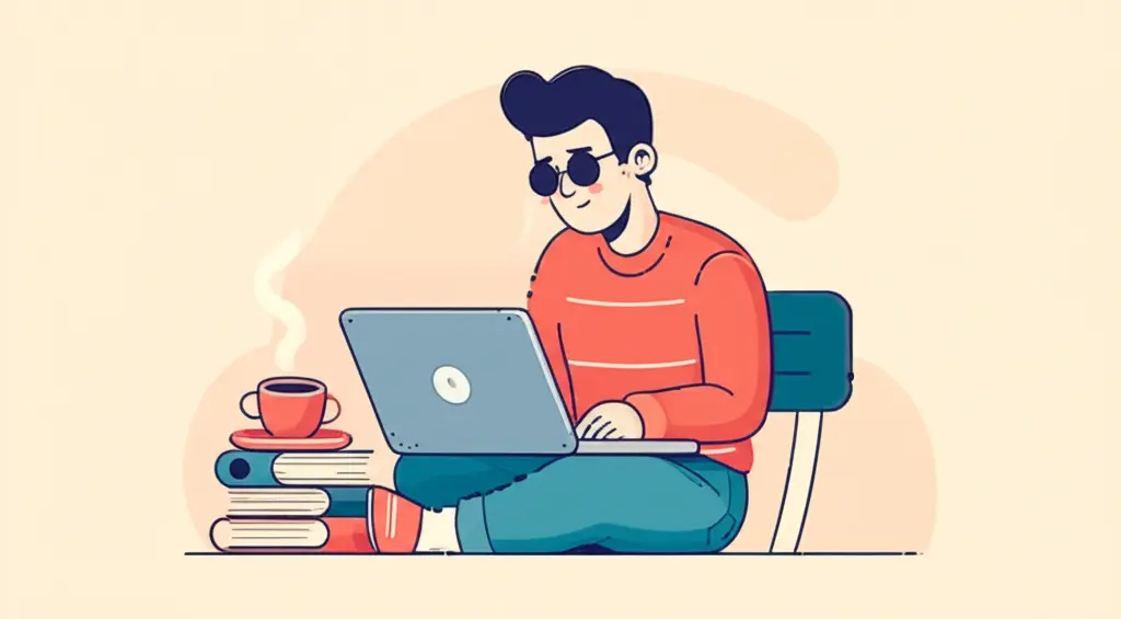 Young professional working on a laptop