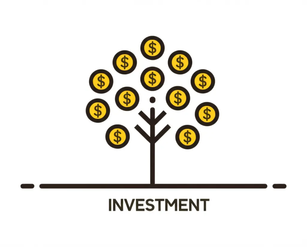 Tree made of coins representing investment growth