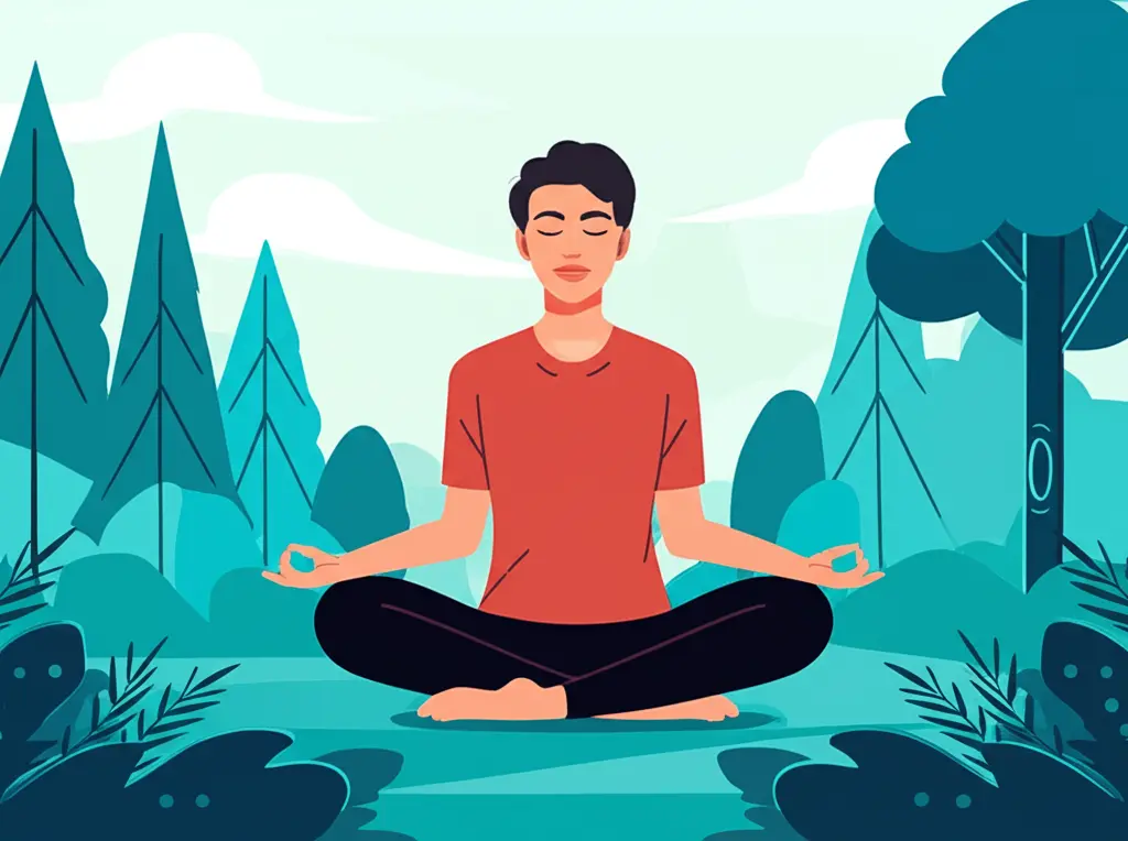 Person meditating peacefully