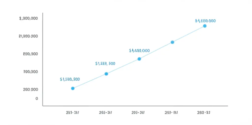 Chart showing savings growth