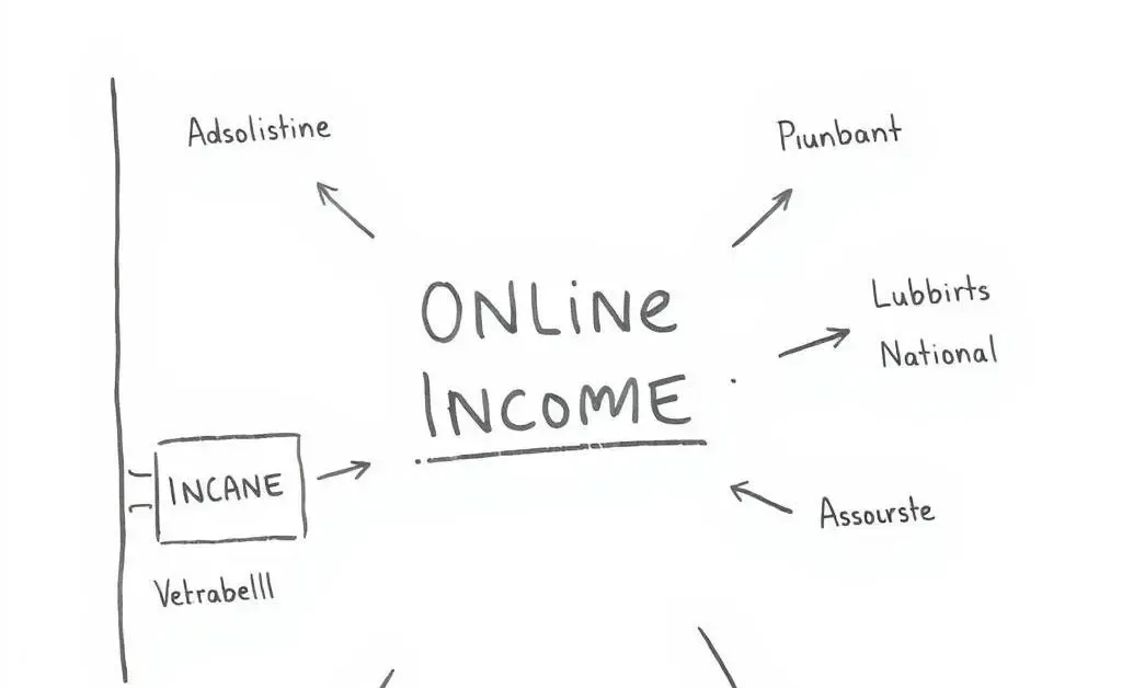 Chart illustrating different online income streams