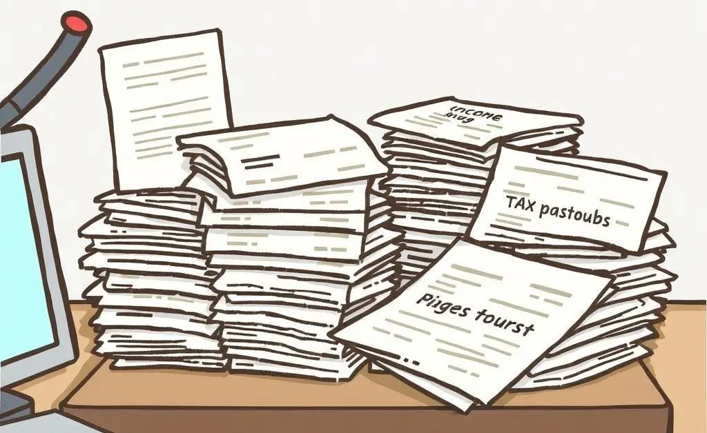Income verification documents cartoon