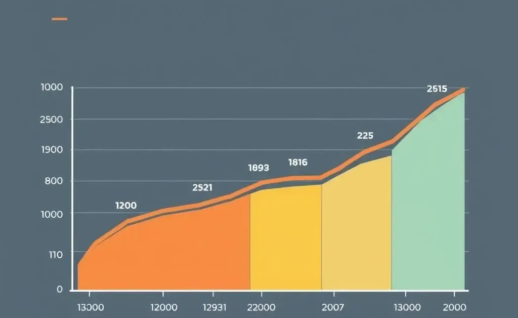 Chart showing inflation rates and impact over time