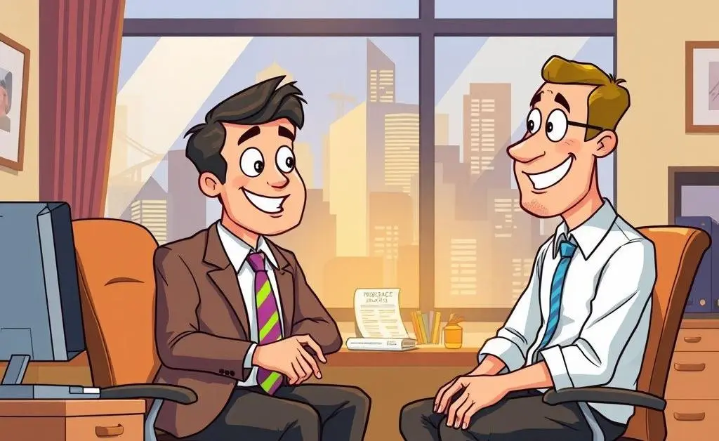 Insurance agent discussing with a customer