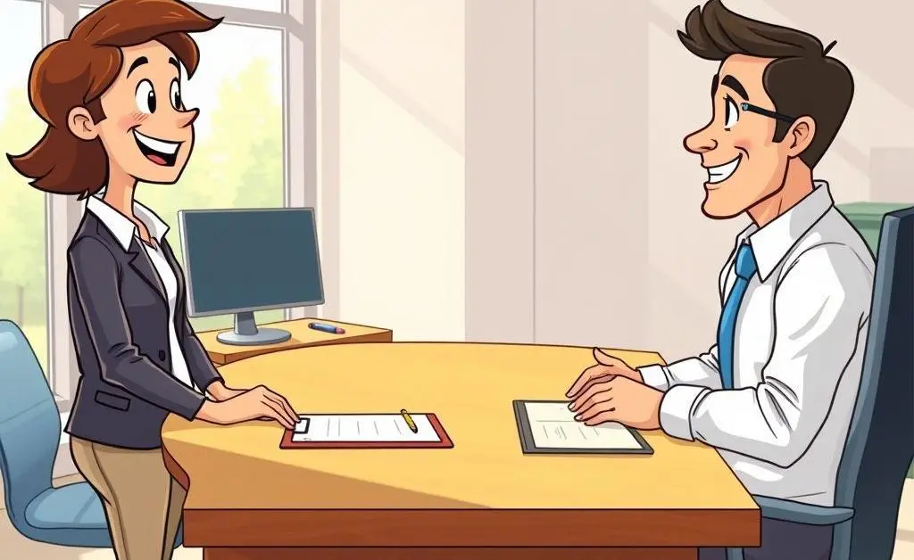 Person discussing with an insurance agent over a table