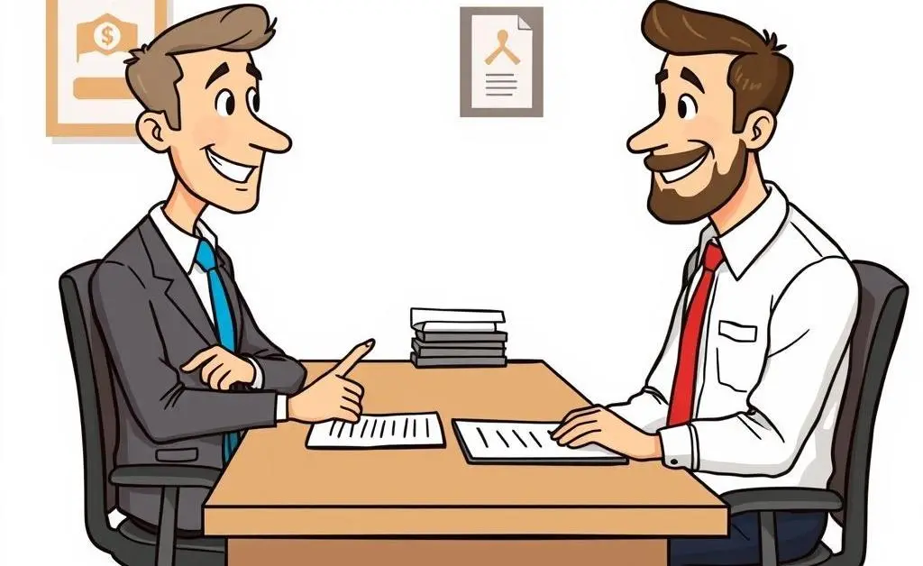 An insurance agent discussing options with a client