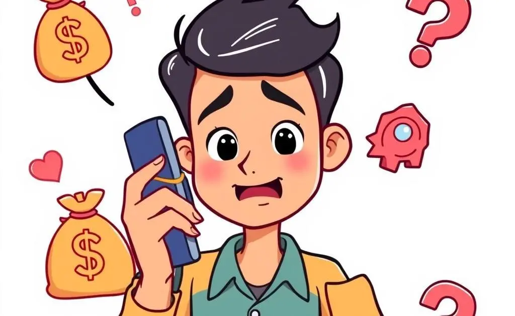 Person calling insurance company with icons