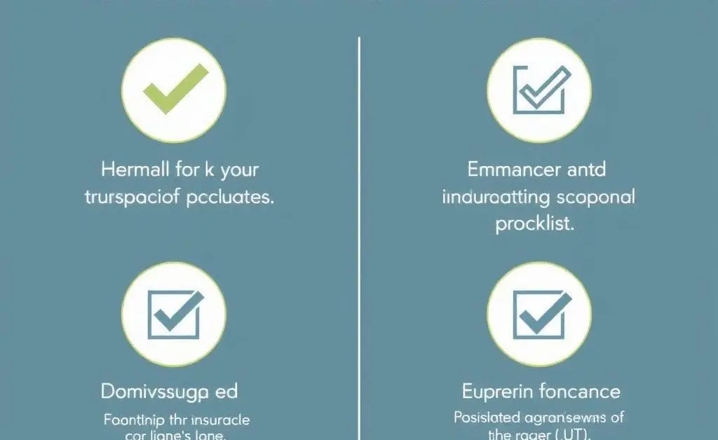 A checklist highlighting key items about insurance that people should consider