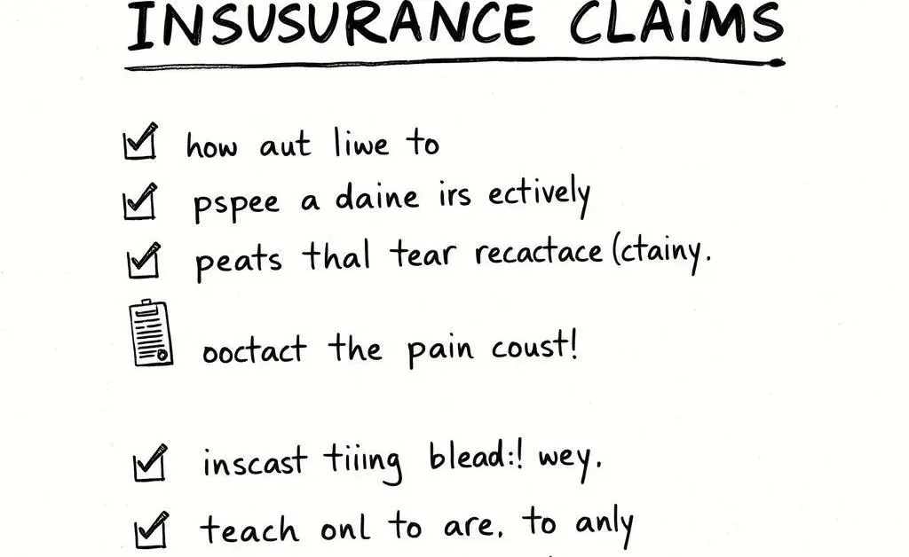 A checklist for insurance claims