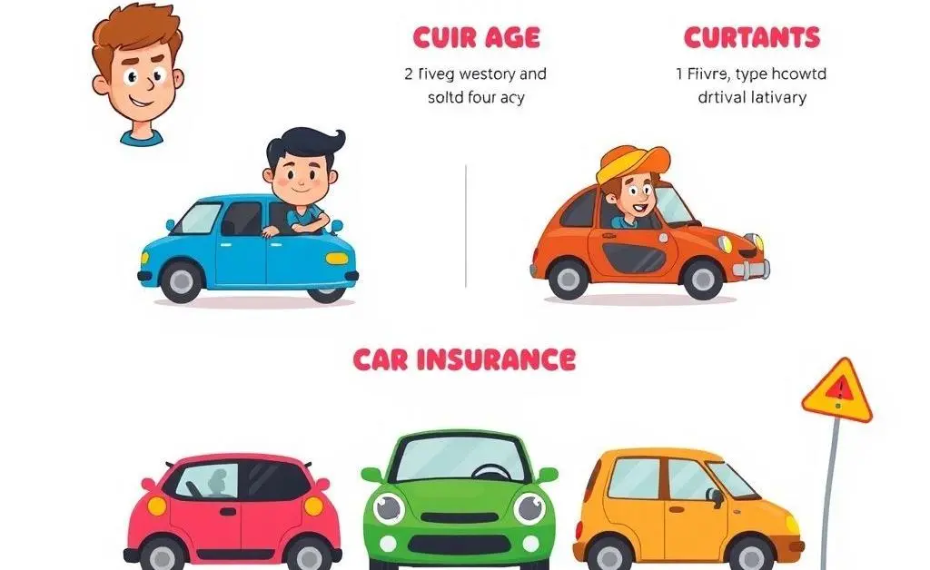 Chart illustrating factors like age, driving history affecting insurance
