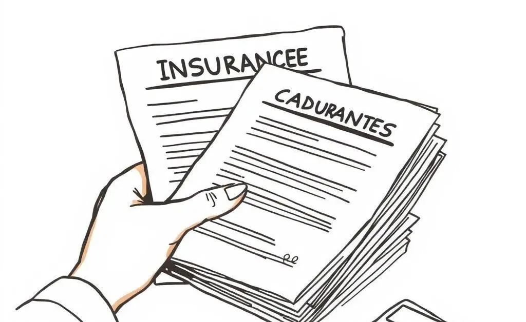 Person reviewing insurance documents