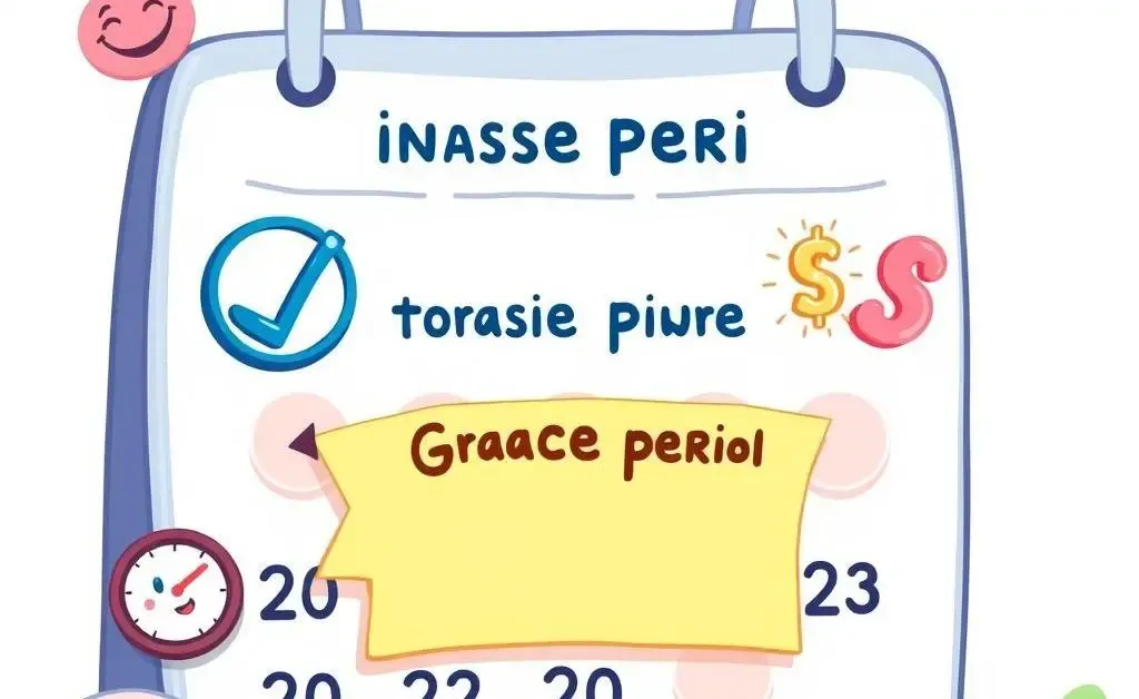 A calendar highlighting a grace period for insurance payment
