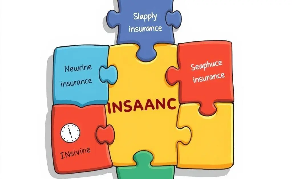 Puzzle pieces representing various types of insurance