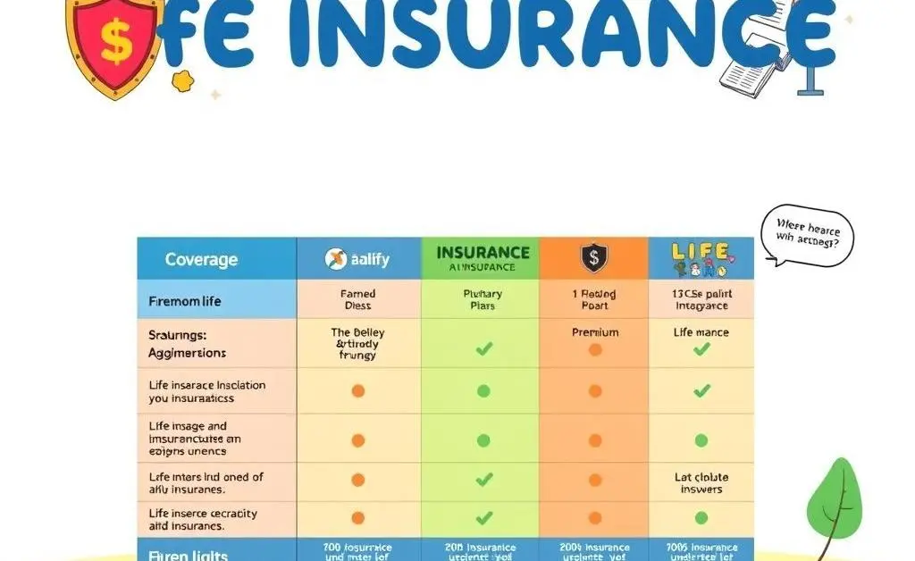Comparing different life insurance policies.