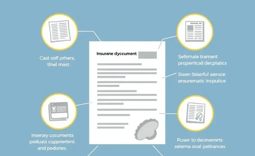 Breakdown of an insurance policy document