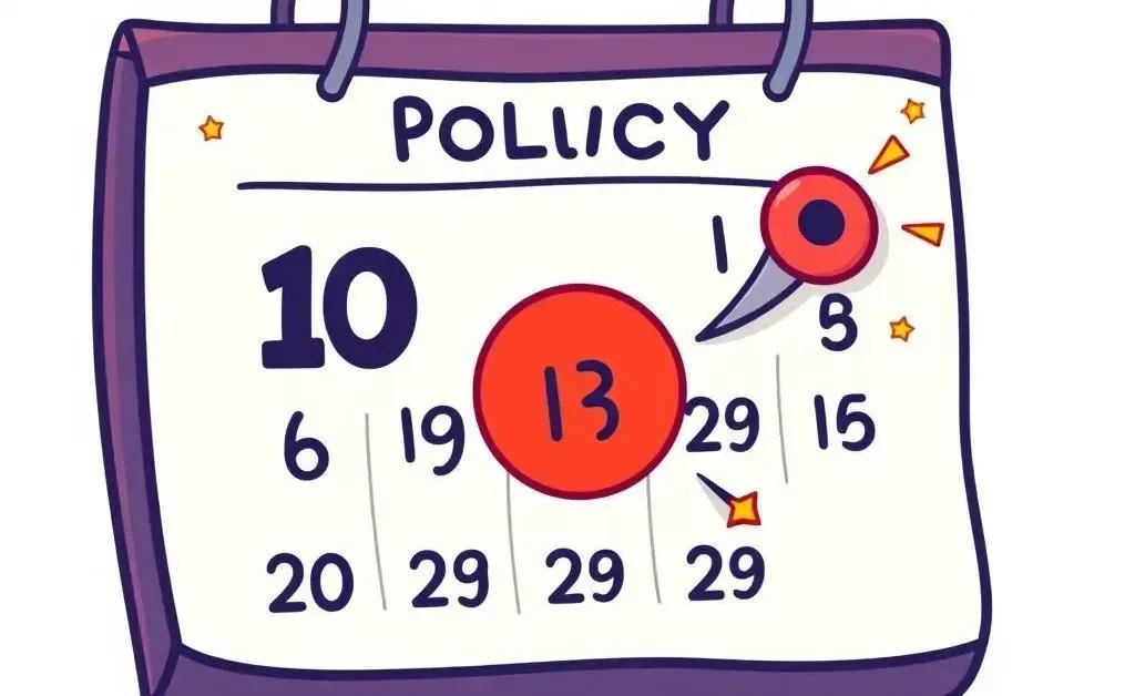Calendar marked for policy change date