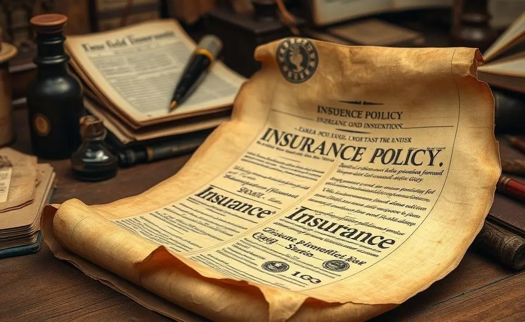 Cartoon-style image of rolled-up insurance policies like scrolls.