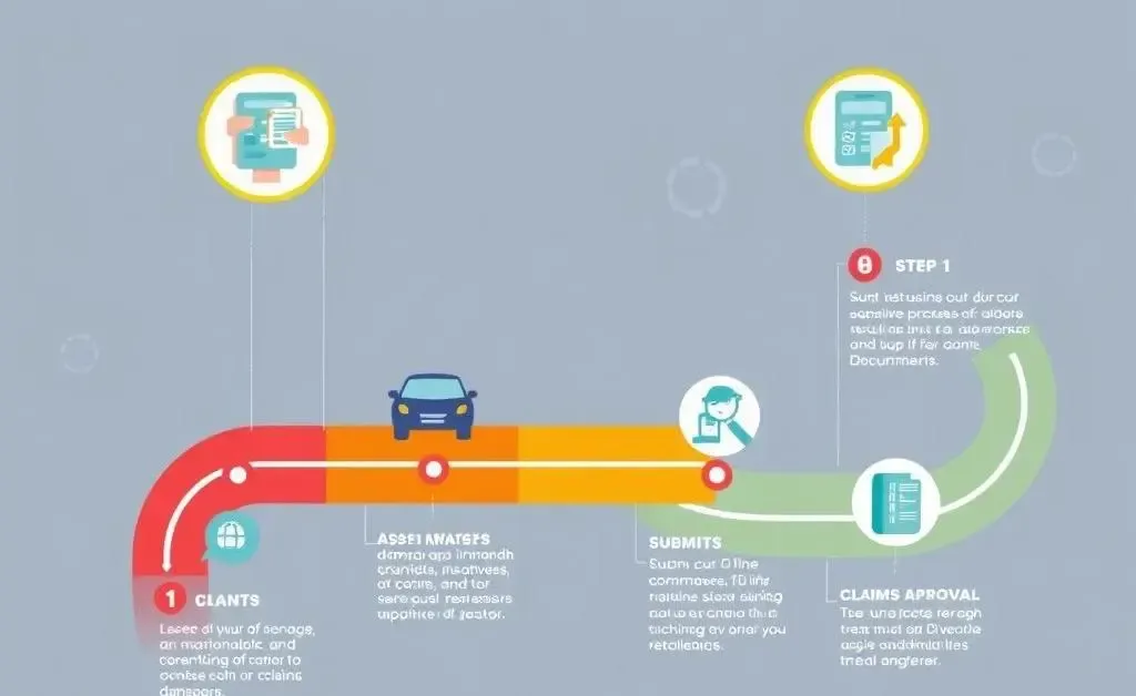 Roadmap of car insurance claim steps