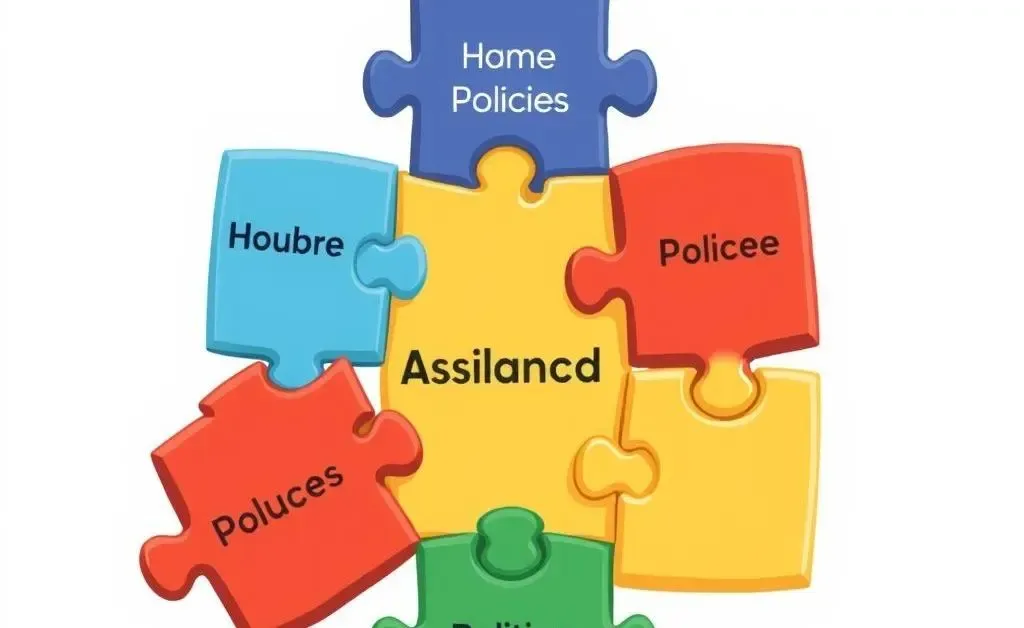 Illustration of puzzle pieces representing different types of insurance