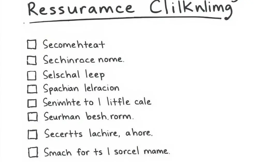 A hand-drawn style image of a checklist with insurance-related items for retirement planning.