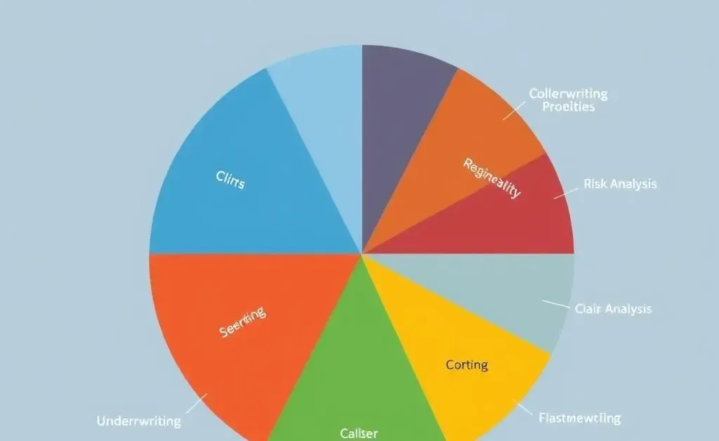 Pie chart of job roles in the insurance industry