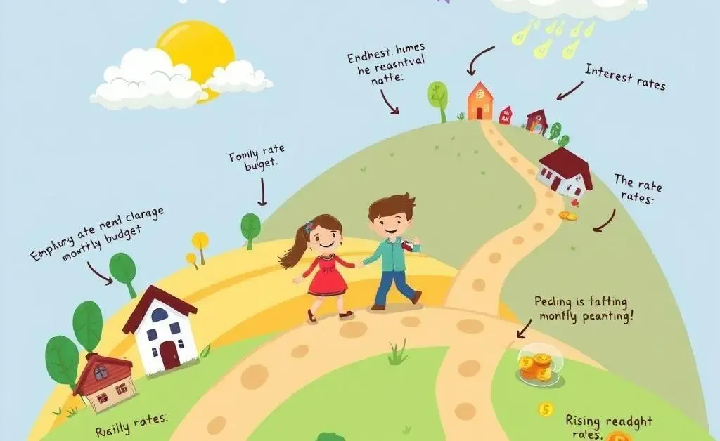 Journey map showing impact of interest rate changes on a family budget