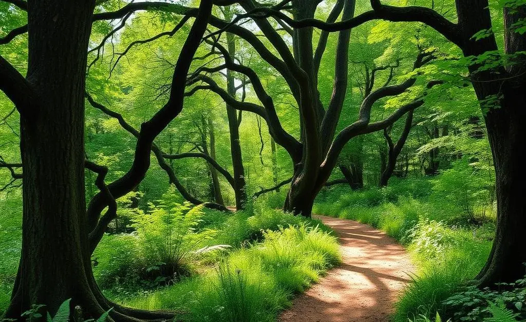 A serene forest path representing the journey of following one's intuition