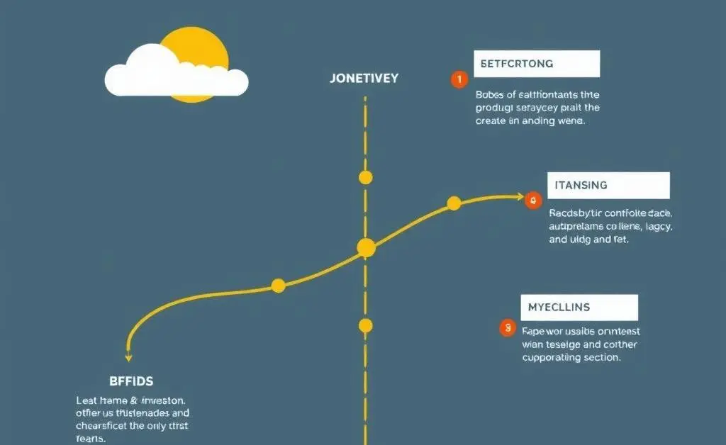 A simple roadmap chart illustrating the journey of an investor with milestones for bonds and ETFs