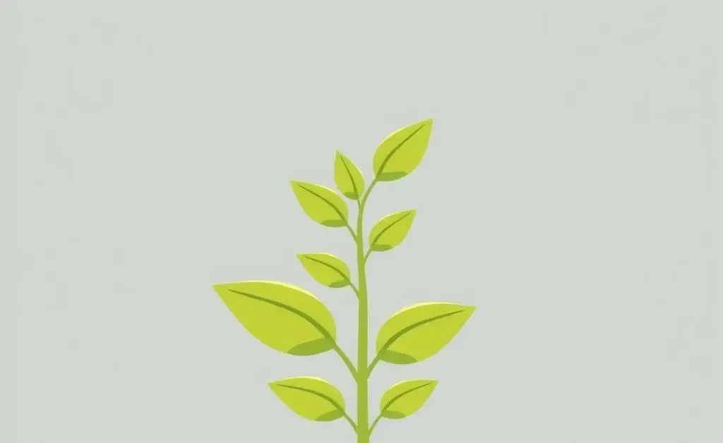 Minimalist cartoon of a growing plant with coins, representing investing.