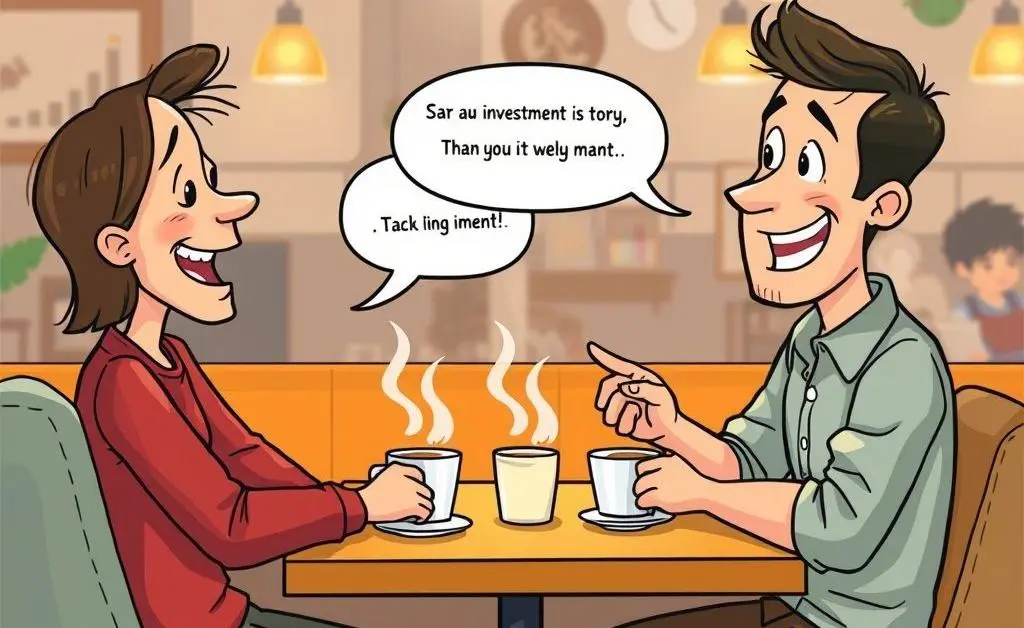 Person telling an investment story