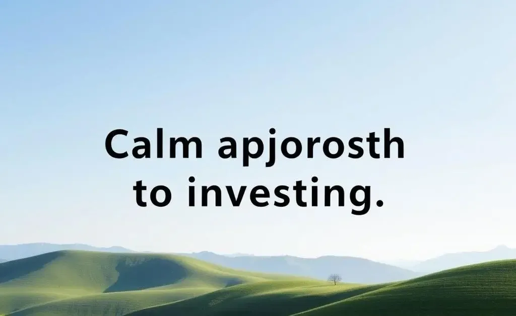 A peaceful landscape representing the calm approach to investing.