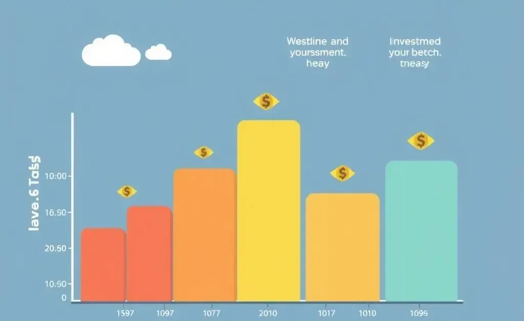A pie chart representing investment diversification.