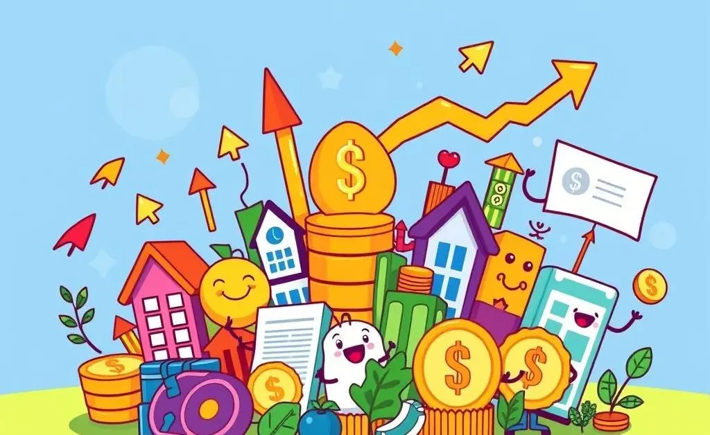 Illustration of a diverse investment portfolio