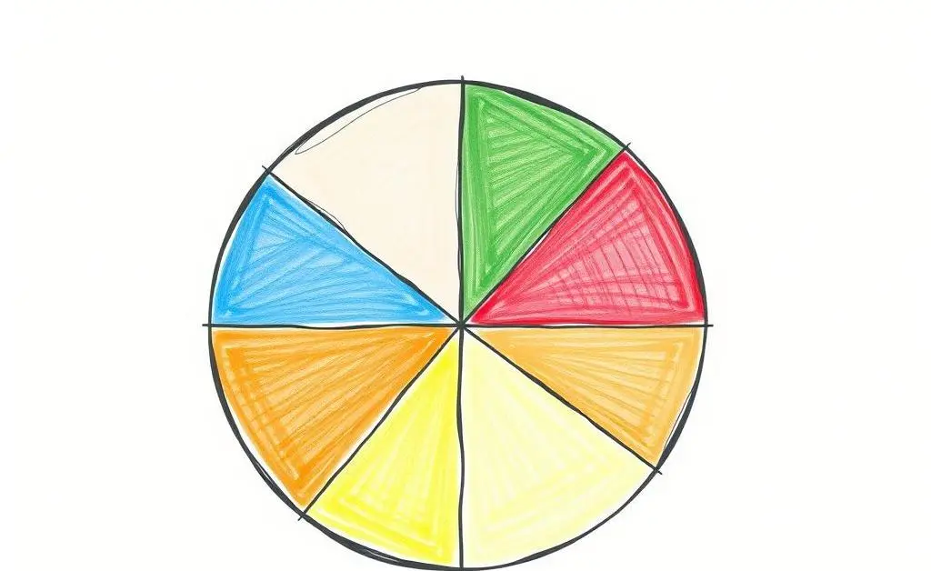 A hand-drawn graphic showing a pie chart of diversified investments with simple labels.