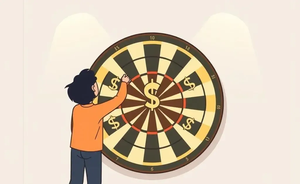 Person setting a financial goal target