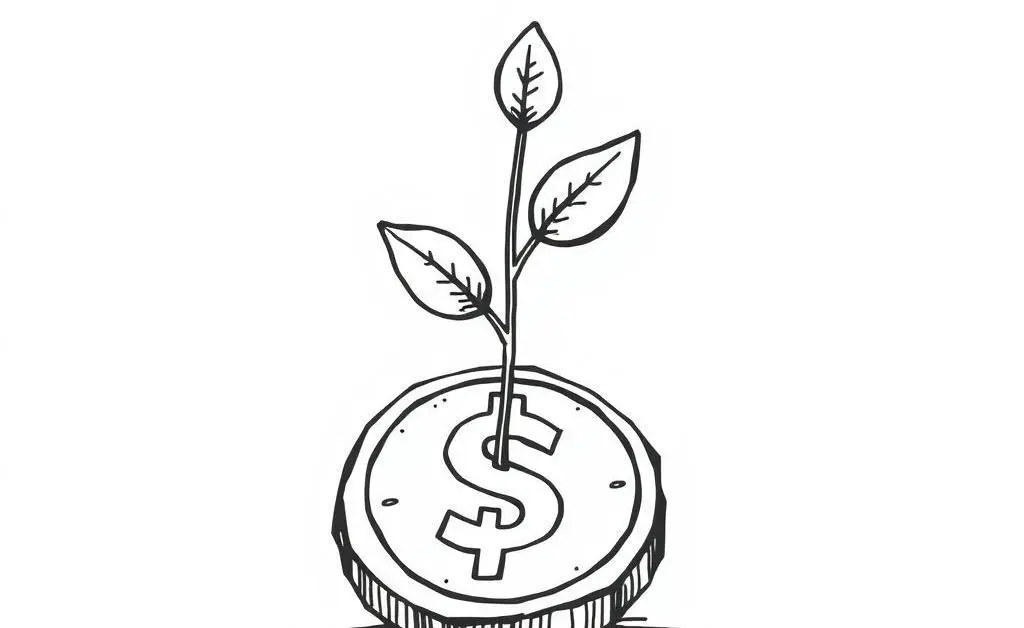 Financial growth through investment concept