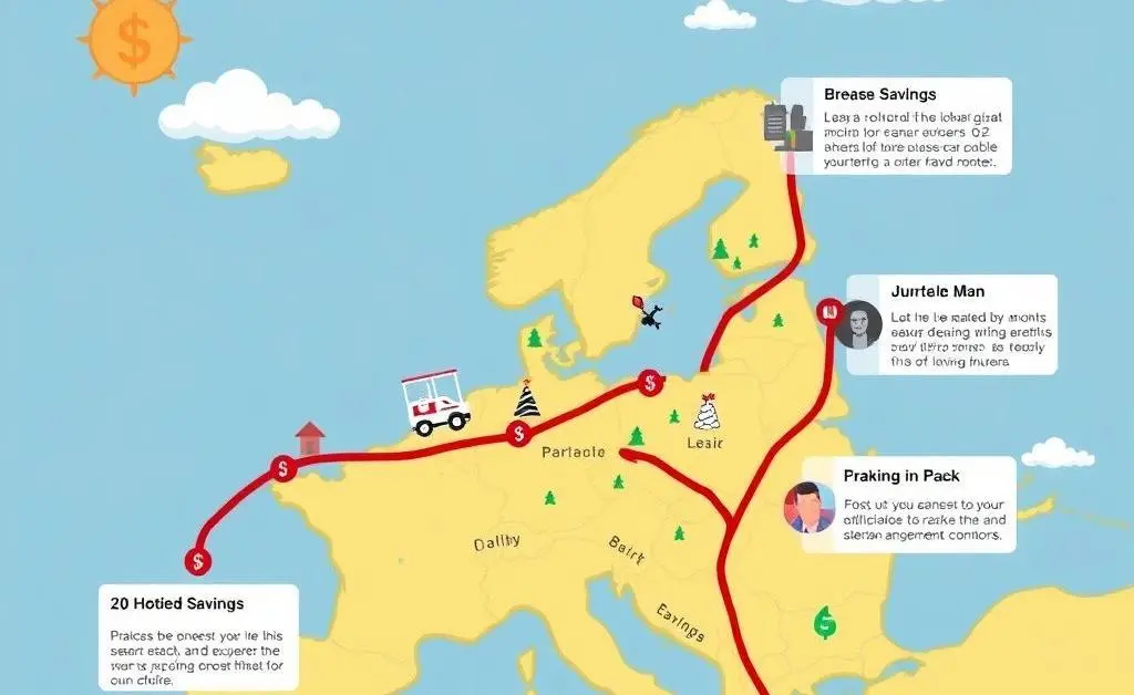 A cartoon-style map illustrating an investment journey.
