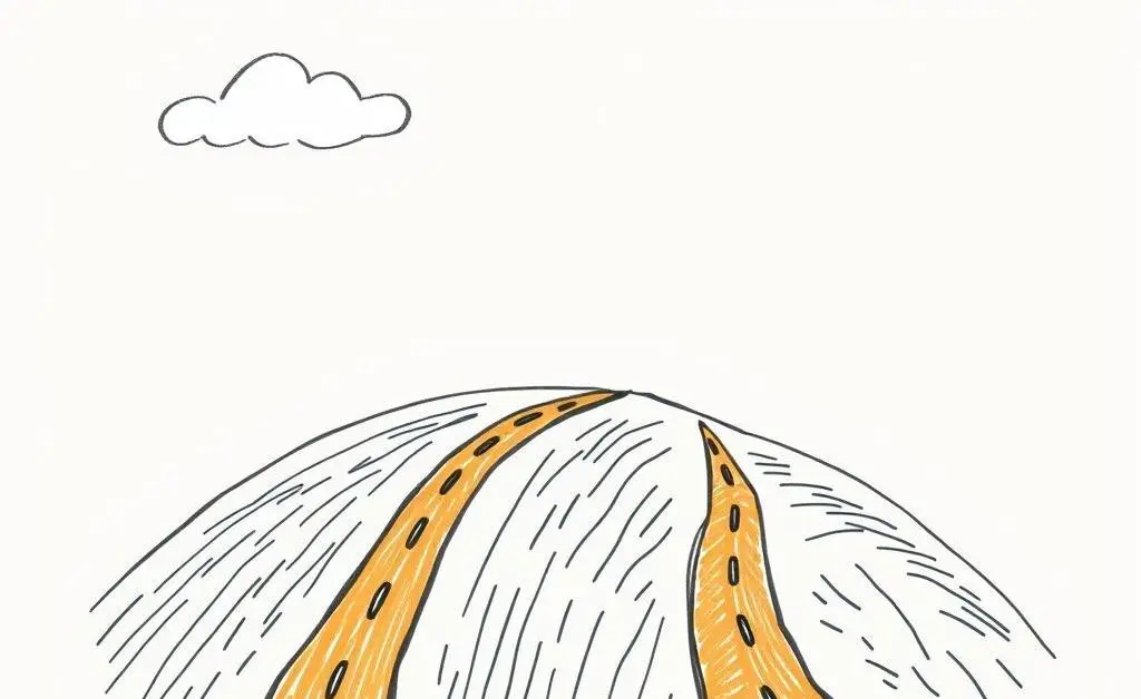 Hand-drawn style image showing different paths symbolizing investment choices.