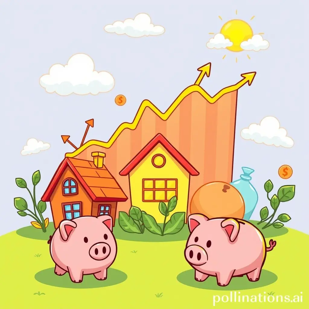 Depiction of different investment options like stocks, real estate, and savings