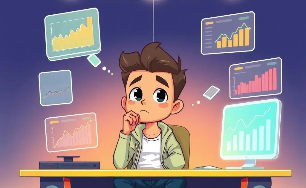 A person pondering different investment options.