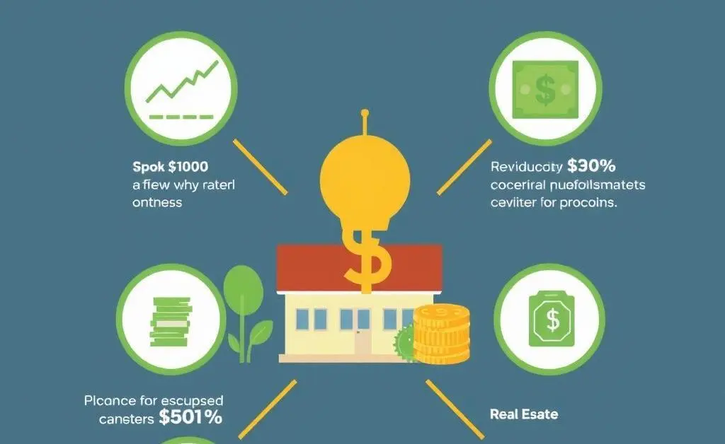 Infographic showing different investment options like stocks, bonds, and real estate