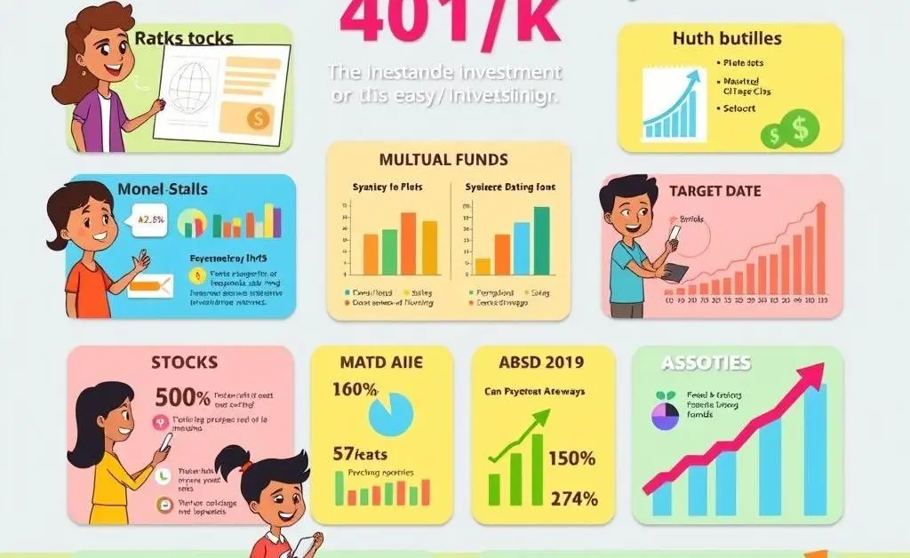 Overview of different investment options within a 401(k)