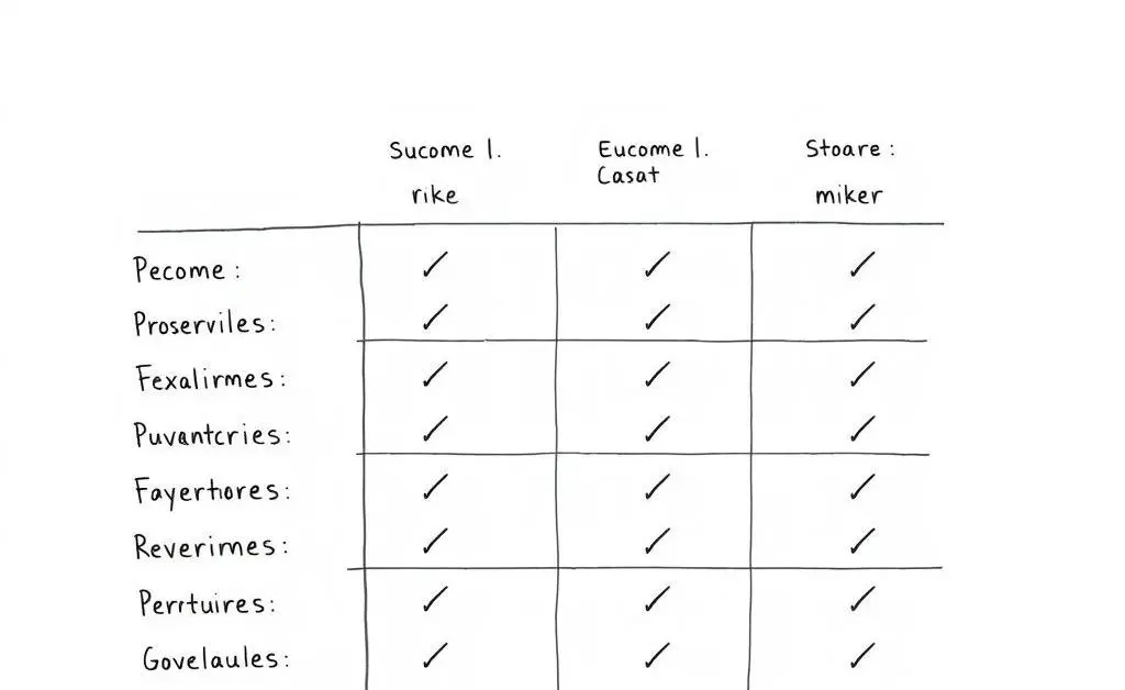 a table comparing different investment strategies