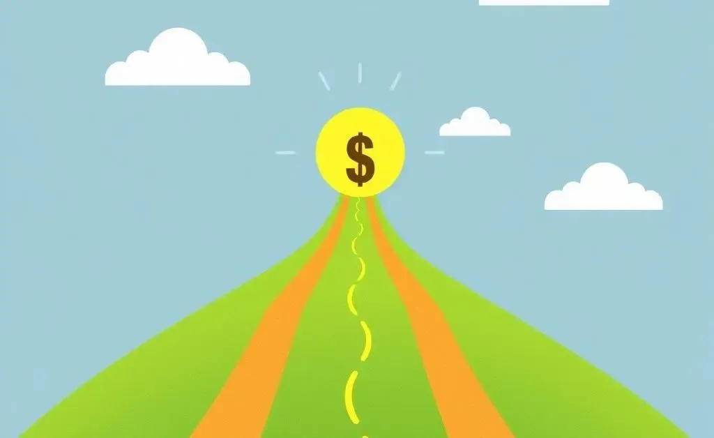 Multiple pathways leading to a financial goal, symbolizing investment strategies.