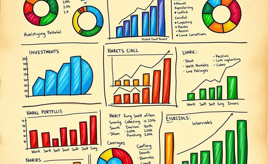 A financial dashboard showing various investment portfolios