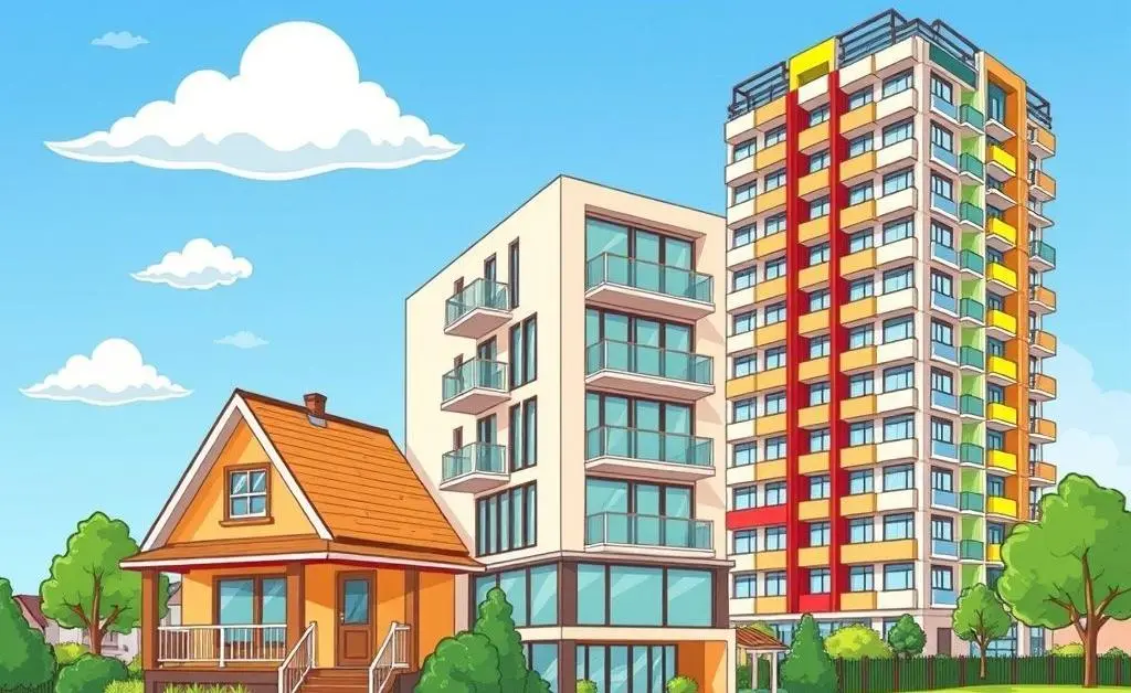 Cartoon depiction of property options