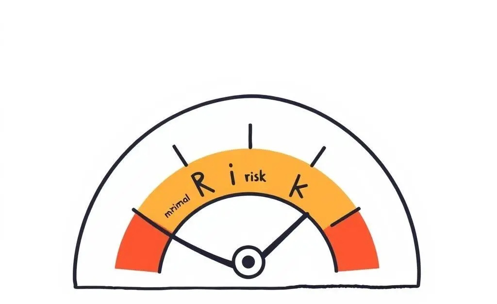 Risk meter with financial theme